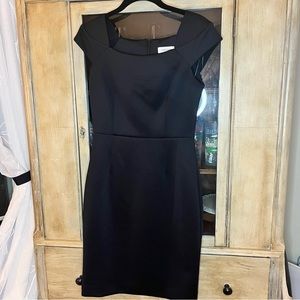EUC Calvin Klein Black Scuba Sheath Dress, Size 4
